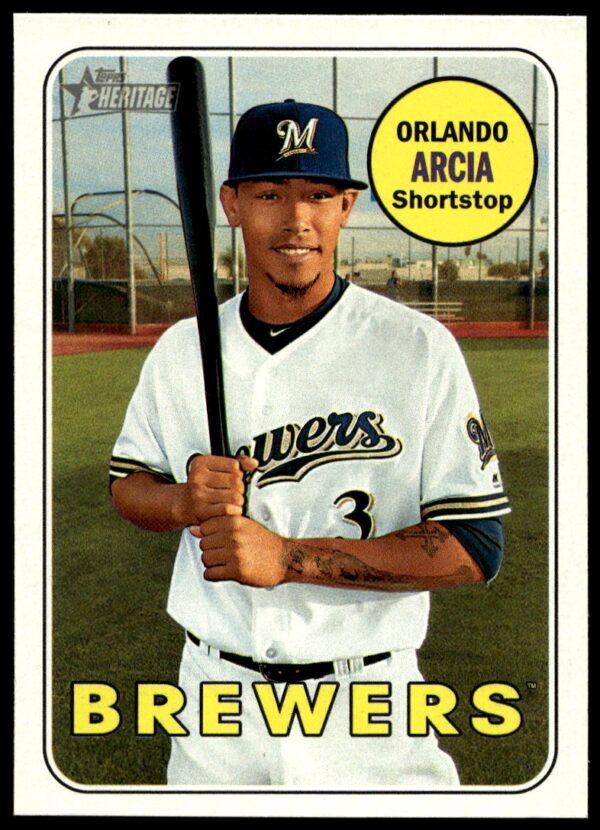 2018 Topps Heritage Orlando Arcia #155 (Front)