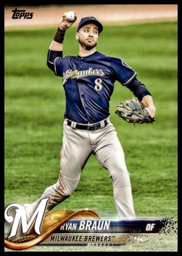 2018 Topps Series 1 Ryan Braun #180 (Front)