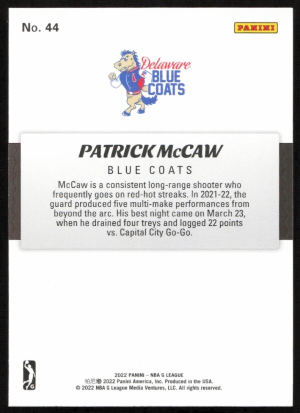 2021-22 Panini NBA G League Patrick McCaw #44 (Back)