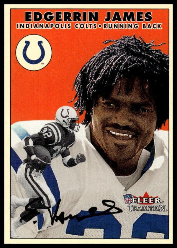 2000 Fleer Tradition Glossy Edgerrin James #186 (Front)