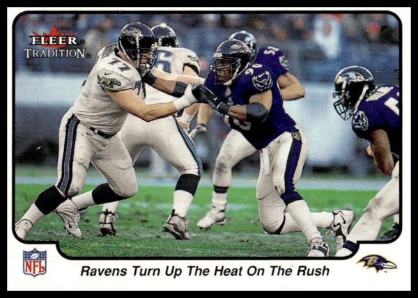 2000 Fleer Tradition Glossy Ravens Turn Up the Heat on the Rush #368 (Front)