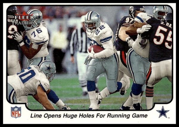 2000 Fleer Tradition Line Opens Huge Holes for Running Game #374 (Front)