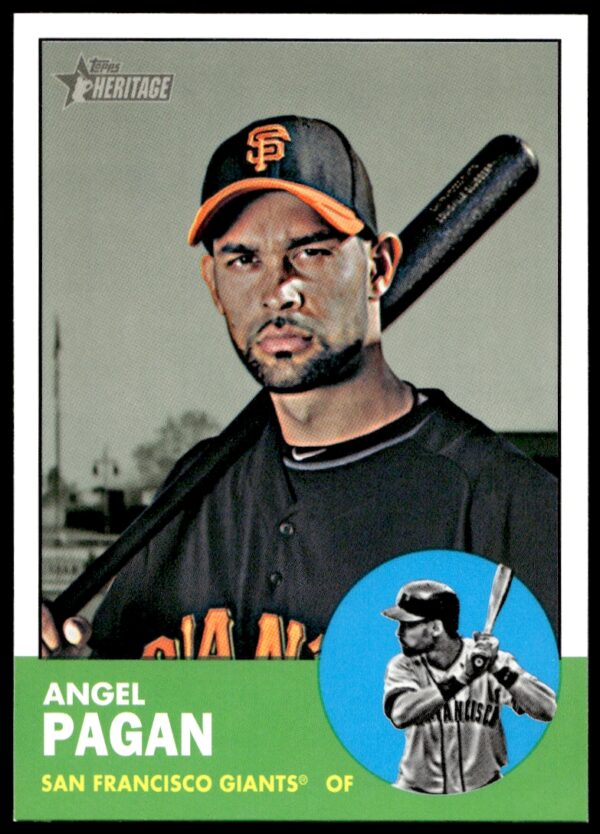 2012 Topps Heritage High Number Angel Pagan #H613 (Front)