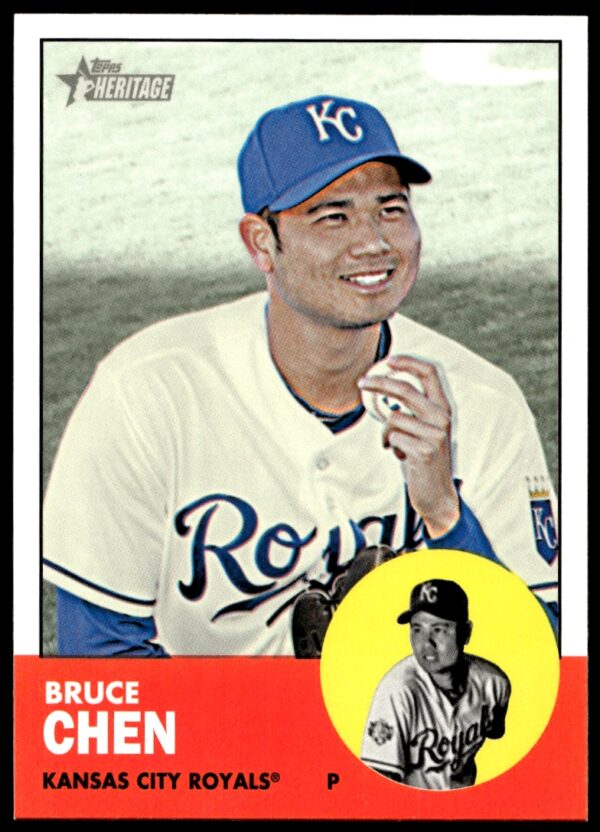 2012 Topps Heritage High Number Bruce Chen #H608 (Front)