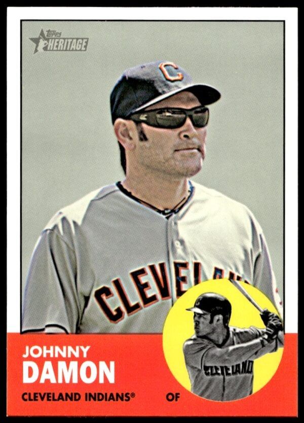 2012 Topps Heritage High Number Johnny Damon #H643 (Front)