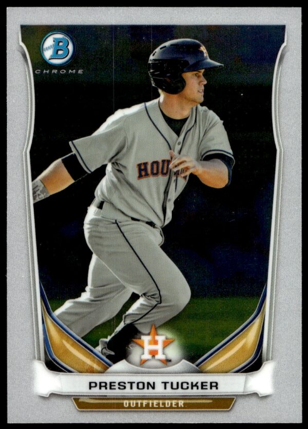 2014 Bowman Chrome Preston Tucker Prospects #BCP28 (Front)