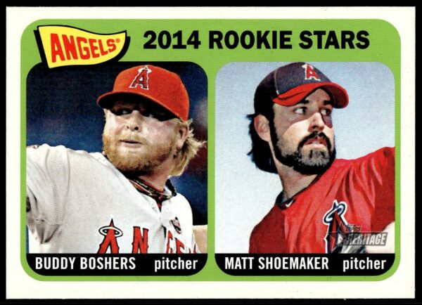 2014 Topps Heritage Buddy Boshers / Matt Shoemaker #194 (Front)