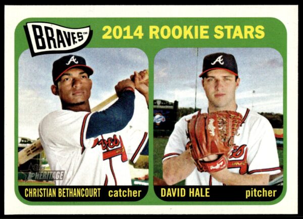 2014 Topps Heritage Christian Bethancourt / David Hale #82 (Front)