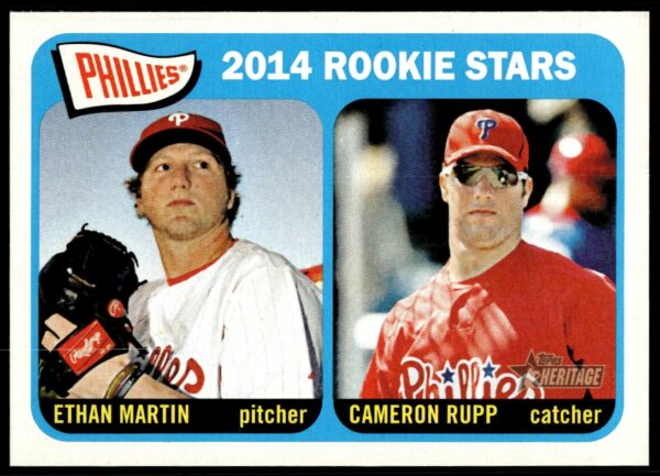 2014 Topps Heritage Ethan Martin / Cameron Rupp #107 (Front)