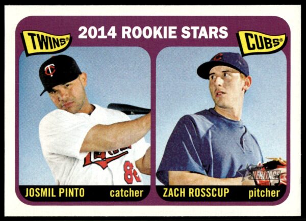 2014 Topps Heritage Zach Rosscup / Josmil Pinto #201 (Front)