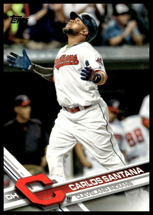 2017 Topps Series 1 Carlos Santana #121 (Front)