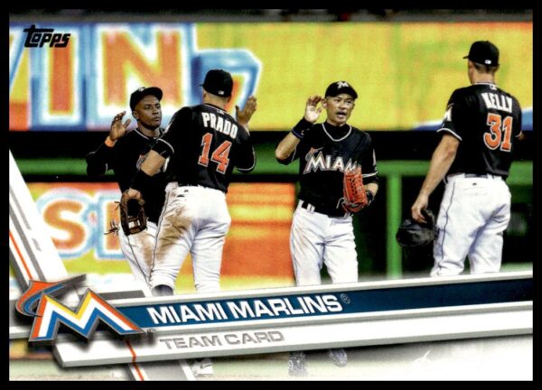 2017 Topps Series 1 Miami Marlins #217 (Front)