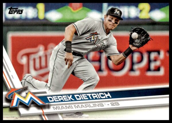 2017 Topps Series 2 Derek Dietrich #424 (Front)