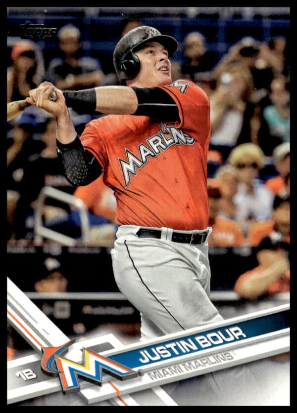 2017 Topps Series 2 Justin Bour #594 (Front)