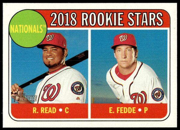 2018 Topps Heritage Nationals 2018 Rookie Stars (Raudy Read / Erick Fedde) #135 (Front)