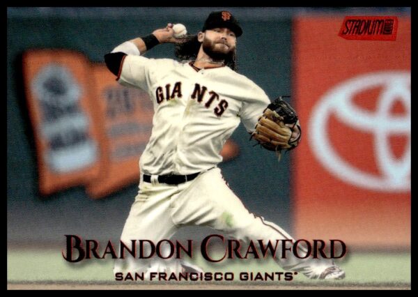 2019 Topps Stadium Club Brandon Crawford Red Foil #263 (Front)