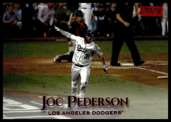 2019 Topps Stadium Club Joc Pederson Red Foil #158 (Front)