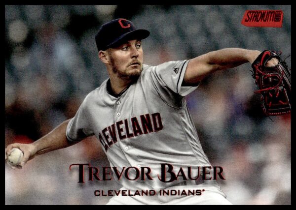 2019 Topps Stadium Club Trevor Bauer Red Foil #34 (Front)