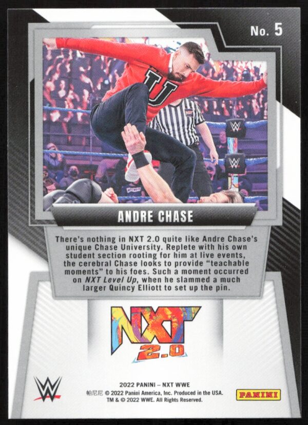 2022 Panini NXT 2.0 WWE Andre Chase   #5   (Back)