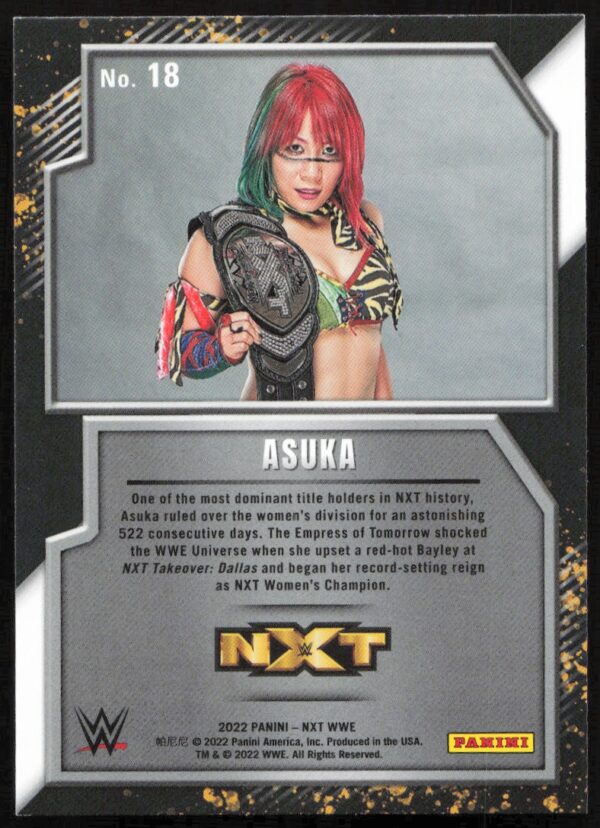 2022 Panini NXT 2.0 WWE Asuka #18 (Back)