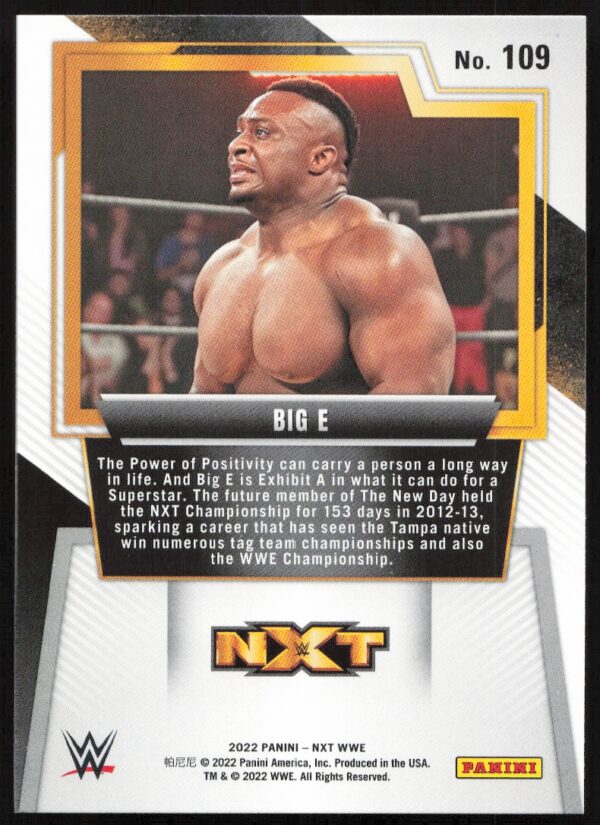 2022 Panini NXT 2.0 WWE Big E   #109   (Back)
