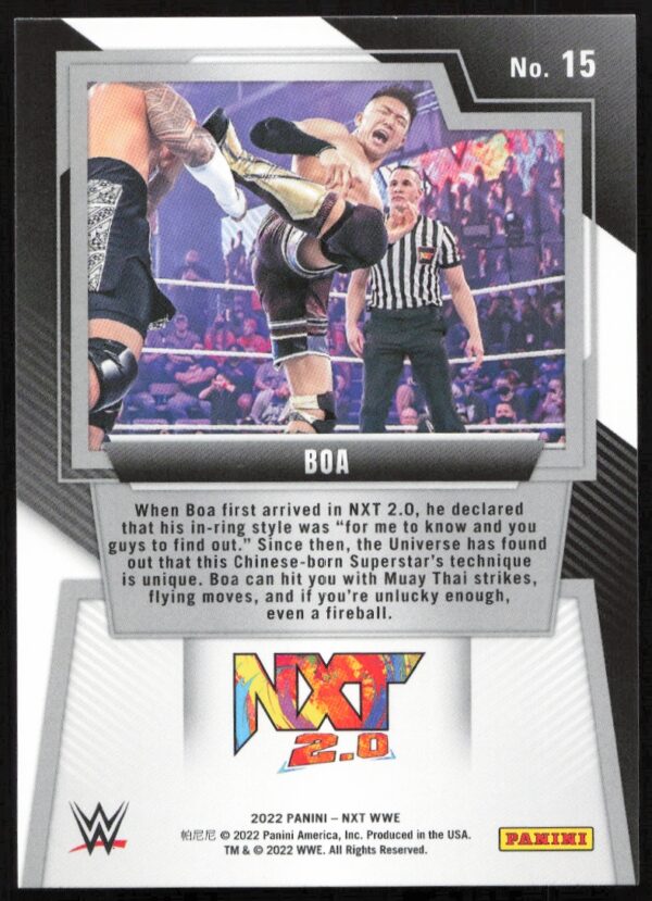 2022 Panini NXT 2.0 WWE Boa #15 (Back)