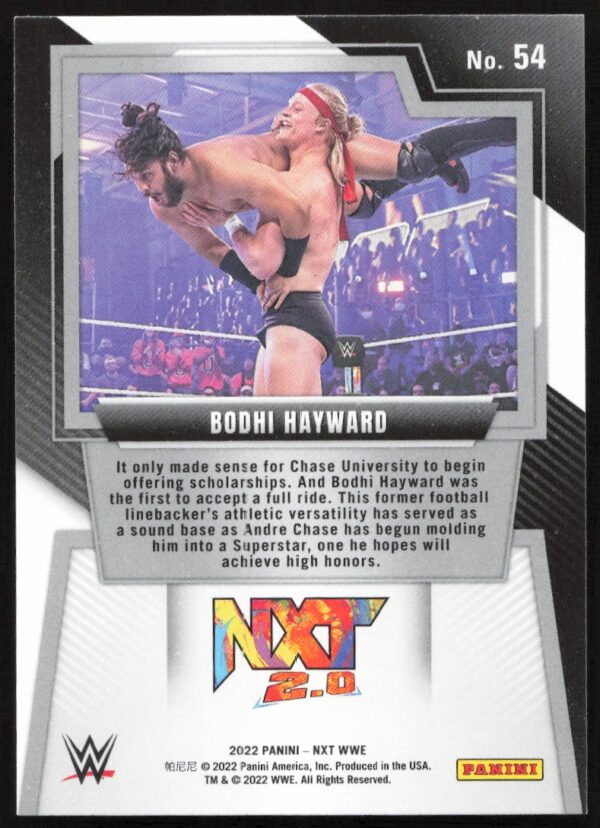 2022 Panini NXT 2.0 WWE Bodhi Hayward #54 (Back)