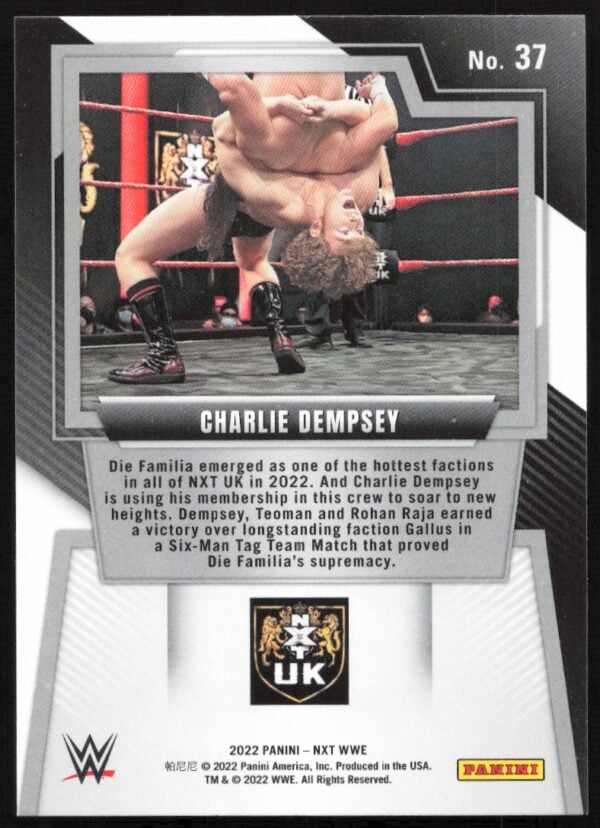 2022 Panini NXT 2.0 WWE Charlie Dempsey #37 (Back)