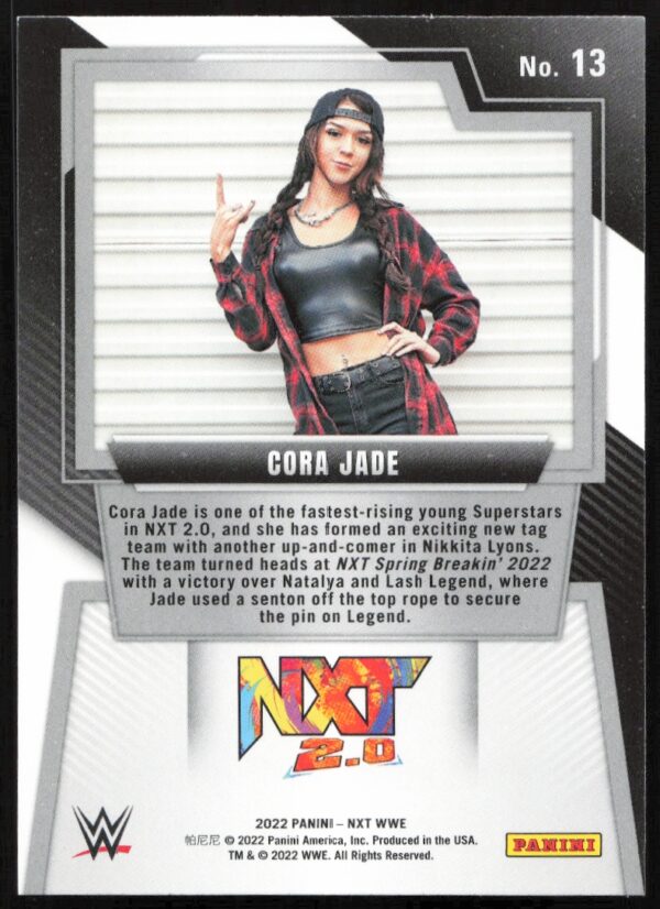 2022 Panini NXT 2.0 WWE Cora Jade #13 (Back)