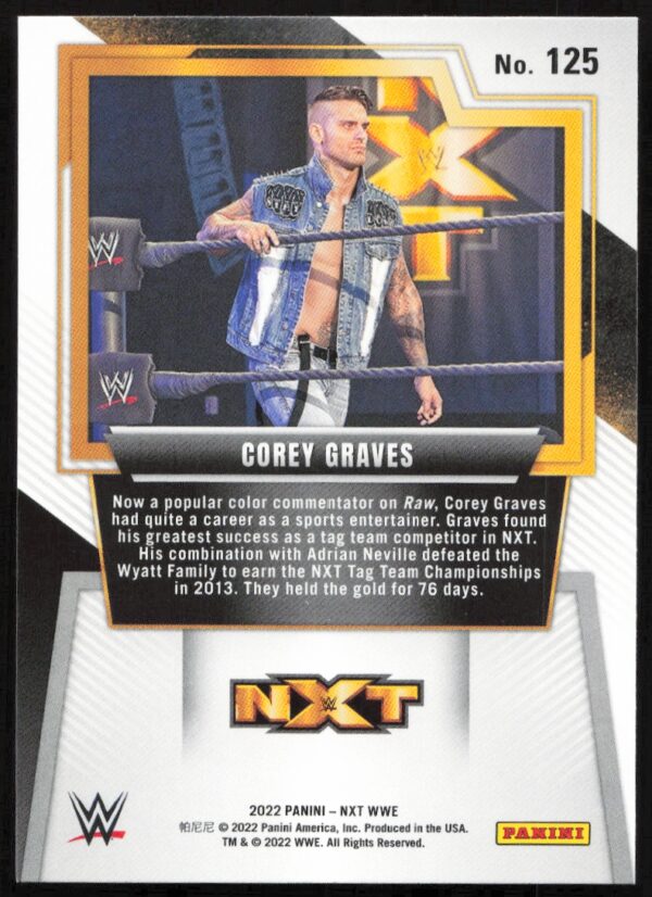 2022 Panini NXT 2.0 WWE Corey Graves #125 (Back)