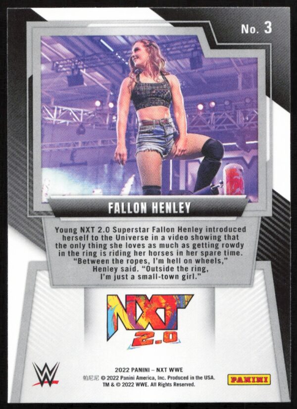 2022 Panini NXT 2.0 WWE Fallon Henley #3 (Back)