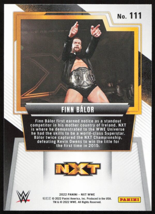 2022 Panini NXT 2.0 WWE Finn Balor #111 (Back)