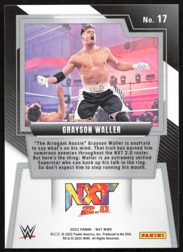 2022 Panini NXT 2.0 WWE Grayson Waller #17 (Back)