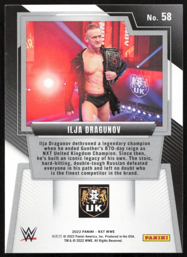 2022 Panini NXT 2.0 WWE Ilja Dragunov   #58   (Back)