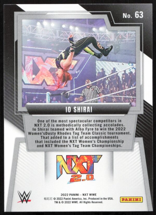 2022 Panini NXT 2.0 WWE Io Shirai   #63   (Back)