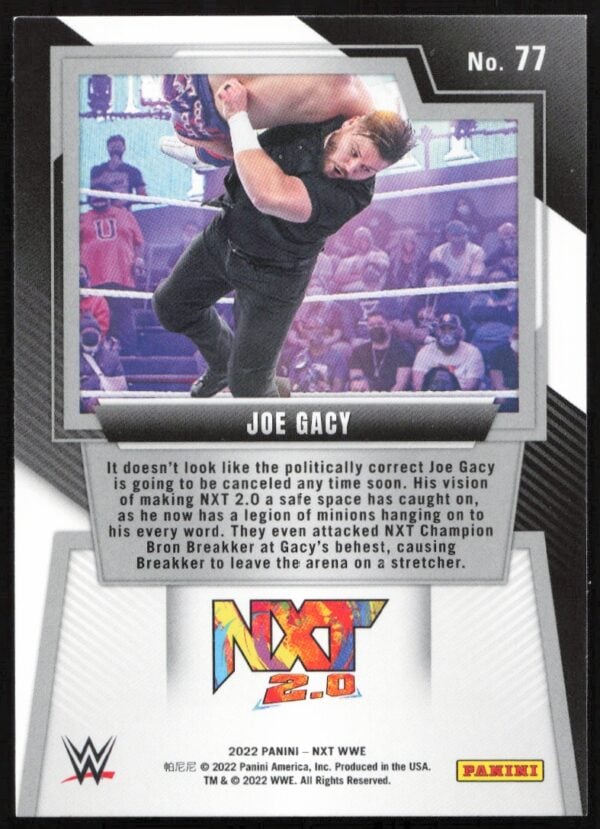 2022 Panini NXT 2.0 WWE Joe Gacy #77 (Back)