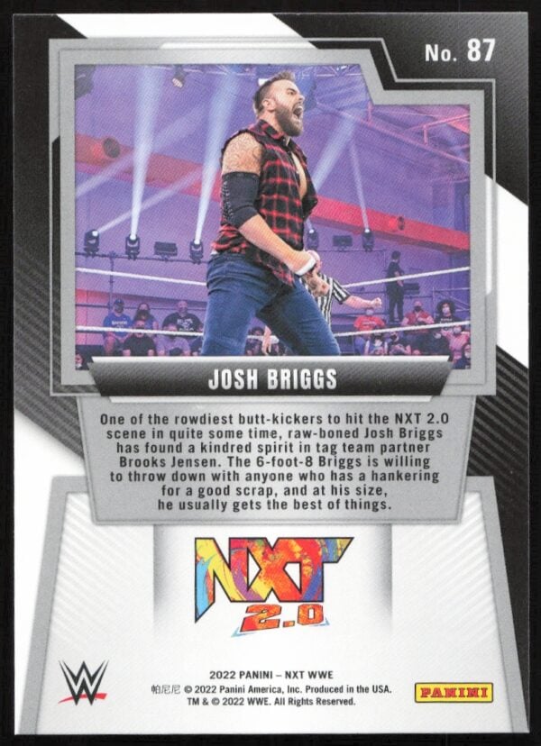 2022 Panini NXT 2.0 WWE Josh Briggs #87 (Back)