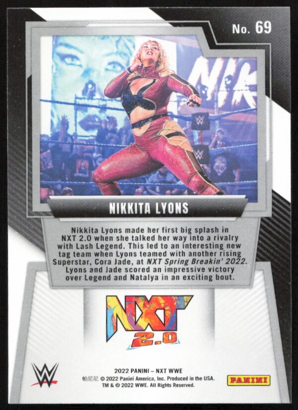 2022 Panini NXT 2.0 WWE Nikkita Lyons #69 (Back)