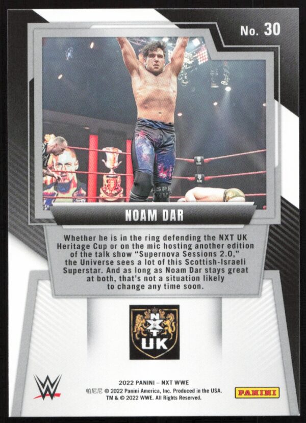 2022 Panini NXT 2.0 WWE Noam Dar #30 (Back)