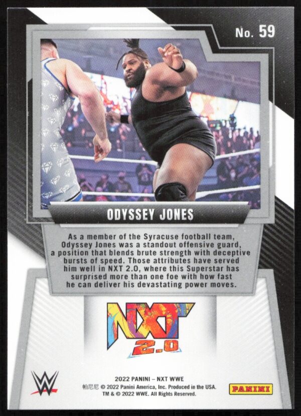 2022 Panini NXT 2.0 WWE Odyssey Jones #59 (Back)