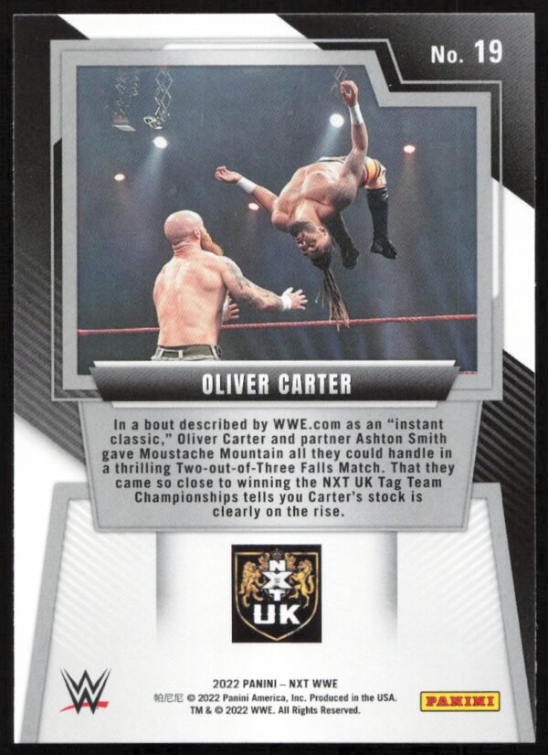 2022 Panini NXT 2.0 WWE Oliver Carter #19 (Back)