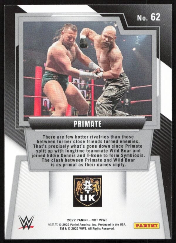 2022 Panini NXT 2.0 WWE Primate #62 (Back)