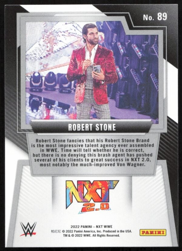 2022 Panini NXT 2.0 WWE Robert Stone #89 (Back)