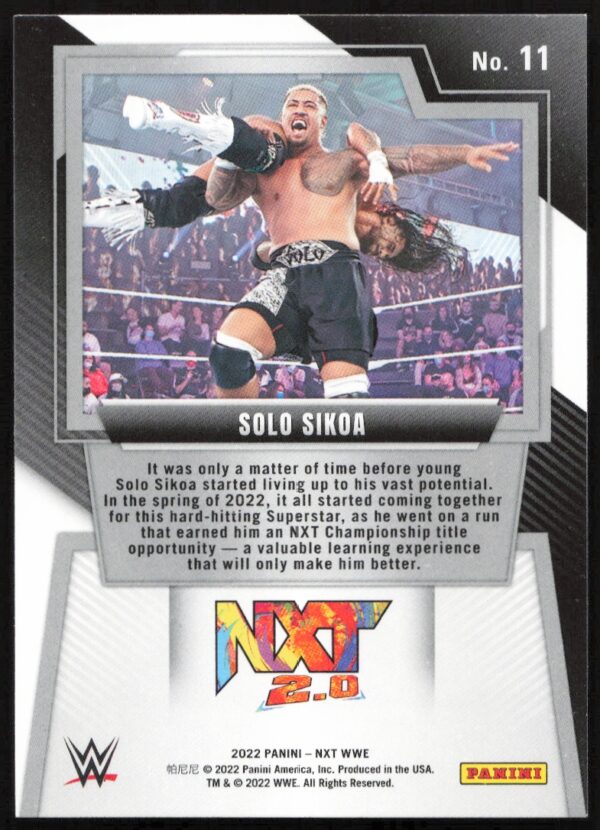 2022 Panini NXT 2.0 WWE Solo Sikoa #11 (Back)