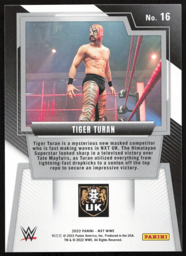 2022 Panini NXT 2.0 WWE Tiger Turan #16 (Back)