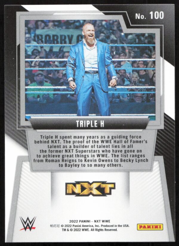 2022 Panini NXT 2.0 WWE Triple H   #100   (Back)