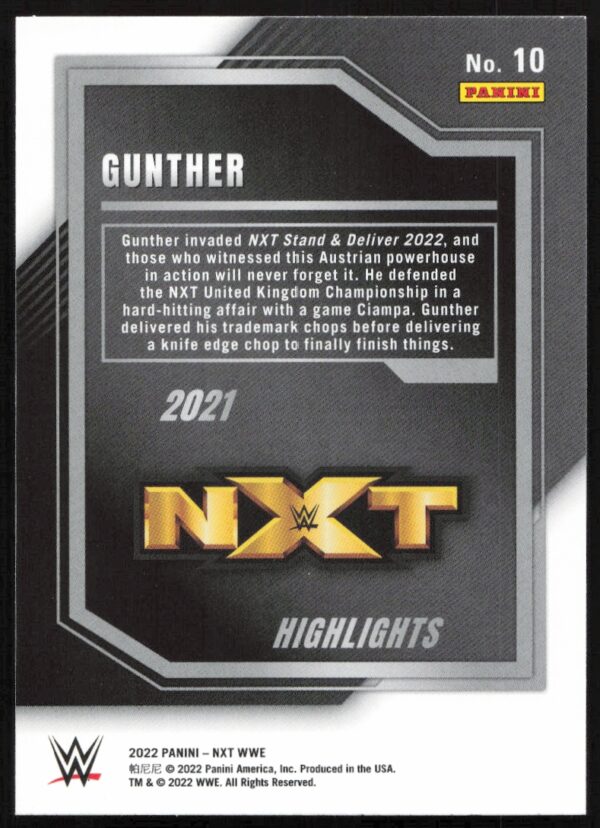 2022 Panini NXT 2.0 WWE WALTER   #10   (Back)