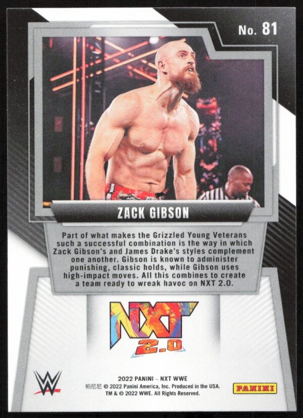 2022 Panini NXT 2.0 WWE Zack Gibson   #81   (Back)