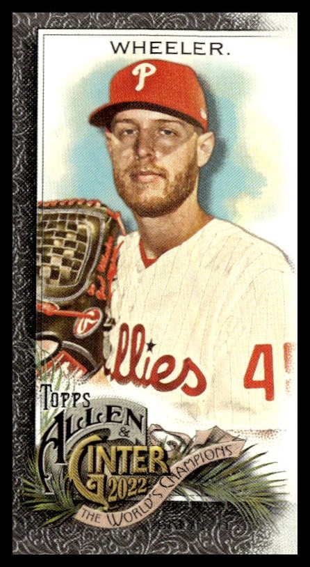 2022 Topps Allen & Ginter Zack Wheeler Mini Black Border #325 (Front)