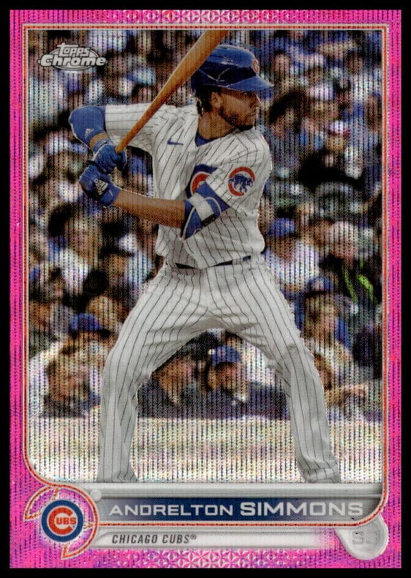 2022 Topps Chrome Update Andrelton Simmons Pink Wave Refractor #USC112 (Front)